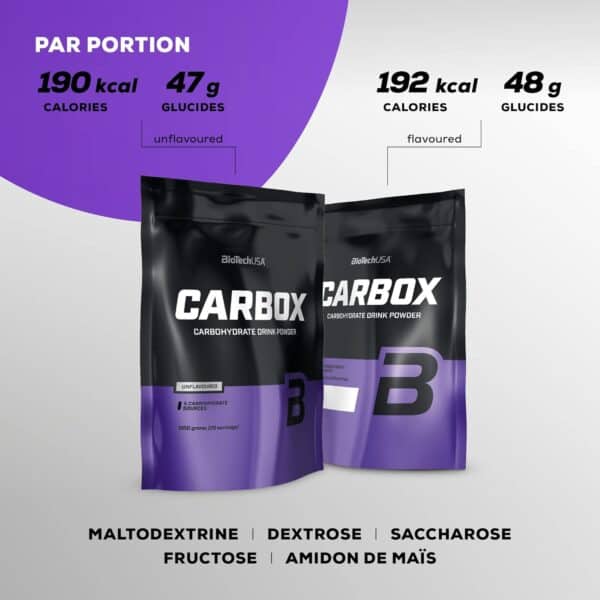 BioTechUSA Carbox, 5 types de glucides, 1 kg,