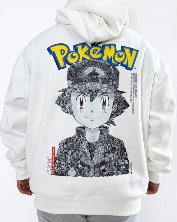 Capuche Molleton Anime, Imprimé Pokémon Ash – Couleur