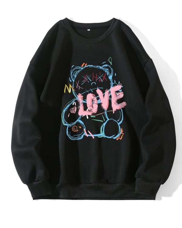 Sweatshirt Molleton Dessin Ours Love | Confort et Style en Tunisie