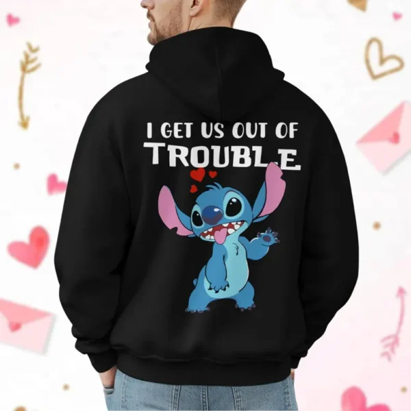 Capuche de Couple Stitch et Angel – Hoodie Disney Parfait pour Couples